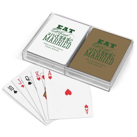 Eat Drink and Be Married Double Deck Playing Cards